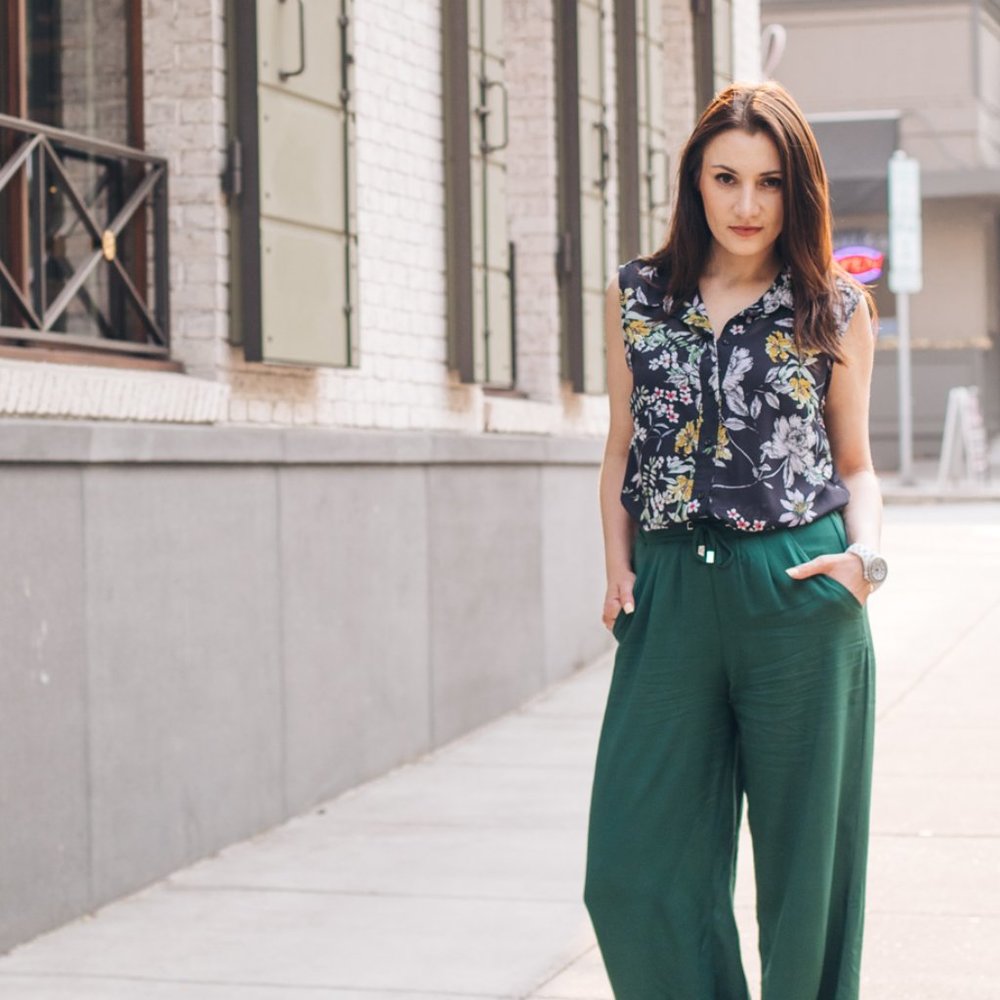 Navy Blue Floral Shirt